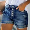 Ladies' Casual Hole  Versatile Fashionable Denim Shorts