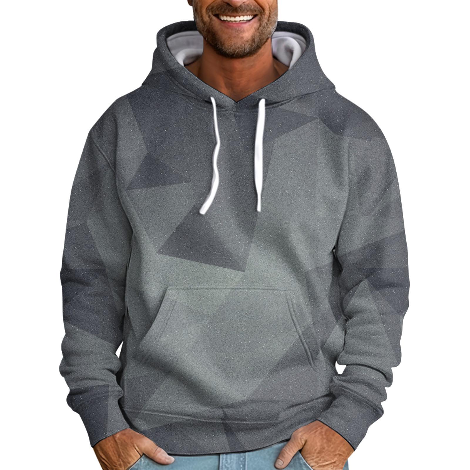 Men s Loose Printed Hooded Sweatshirt Men s Casual Fashion Sports Sweatshirt XXXL