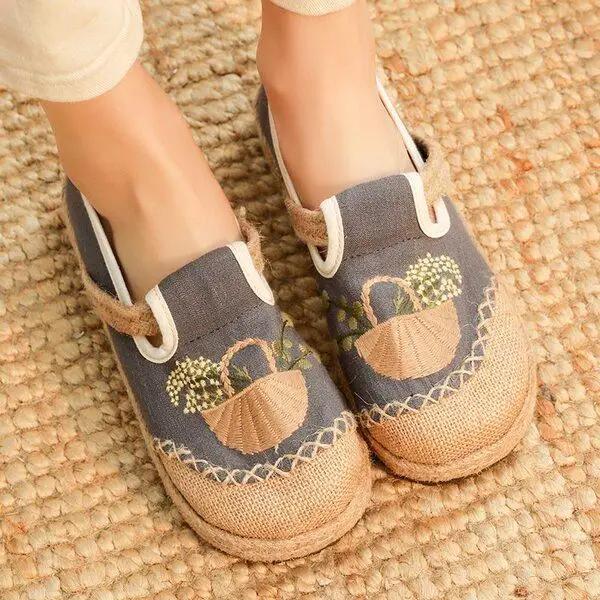 Shallow Mouth Soft Shoes Woman  Female Footwear Casual Sneaker Round Toe New Dress TPR Basic Ethnic Lace-Up 2024