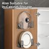 2PCS Strong Adhesive Wall-Mounted Kitchen Organizer, Right-Angle Hook Design, for Lids/Pans/Cutting Boards