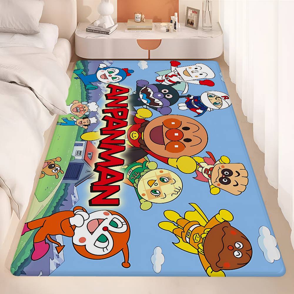 A-Anpanman Anime Bathroom Mat Kids Room Bedroom Decoration Balcony Anti-Slip Doormat Living Room Welcome Rug