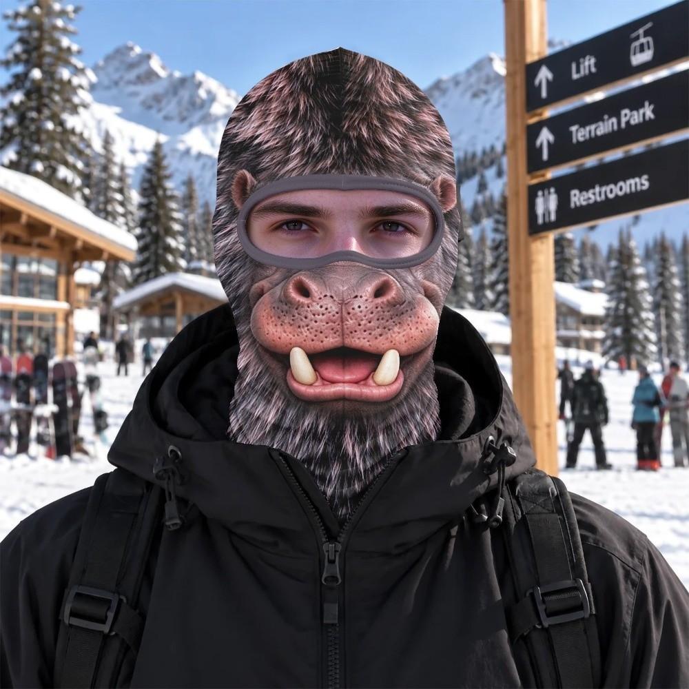 Windproof Balaclava Ski Mask 3D Printed Neck Gaiter Novelty Face Cover Skiing