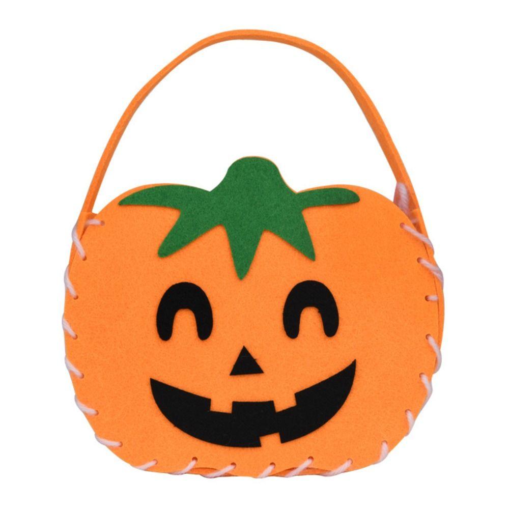 Storage Bucket Halloween Candy Bag Trick Or Treat Gift Basket Cartoon Halloween Bag  For Kids
