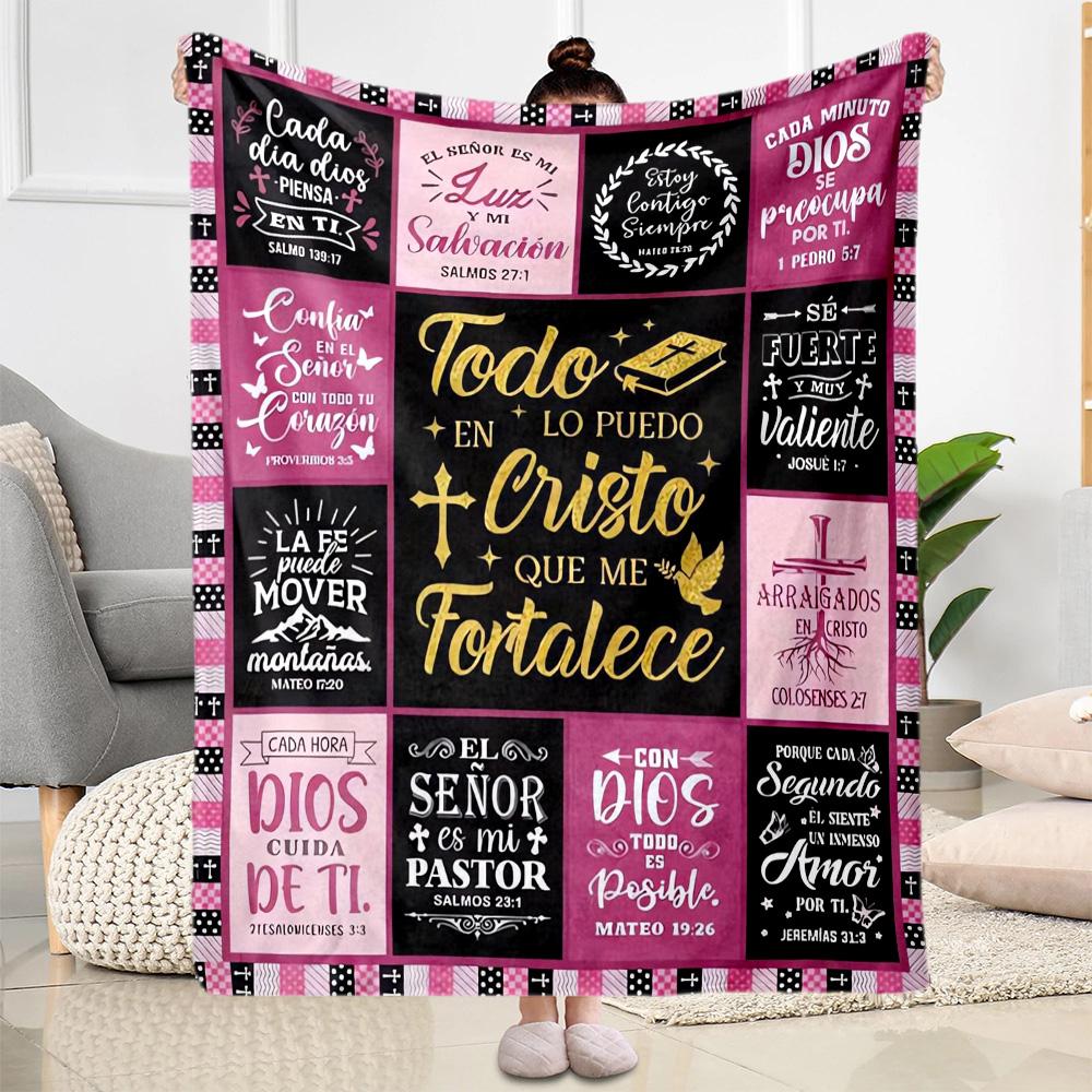 1pc Mom's Love Blanket Soft Cozy Lightweight for Travel Camping Picnics Sofa Office Bed Living Room Perfect Gift for Friends and Family