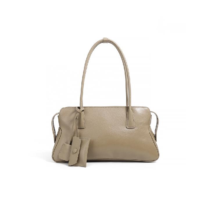 Large Capacity Top Layer Cowhide Tote Bag 2025 New Model Vegetable Tanned Leather Vintage Underarm Women's Bag Genuine Leather Handheld Pillow Bag