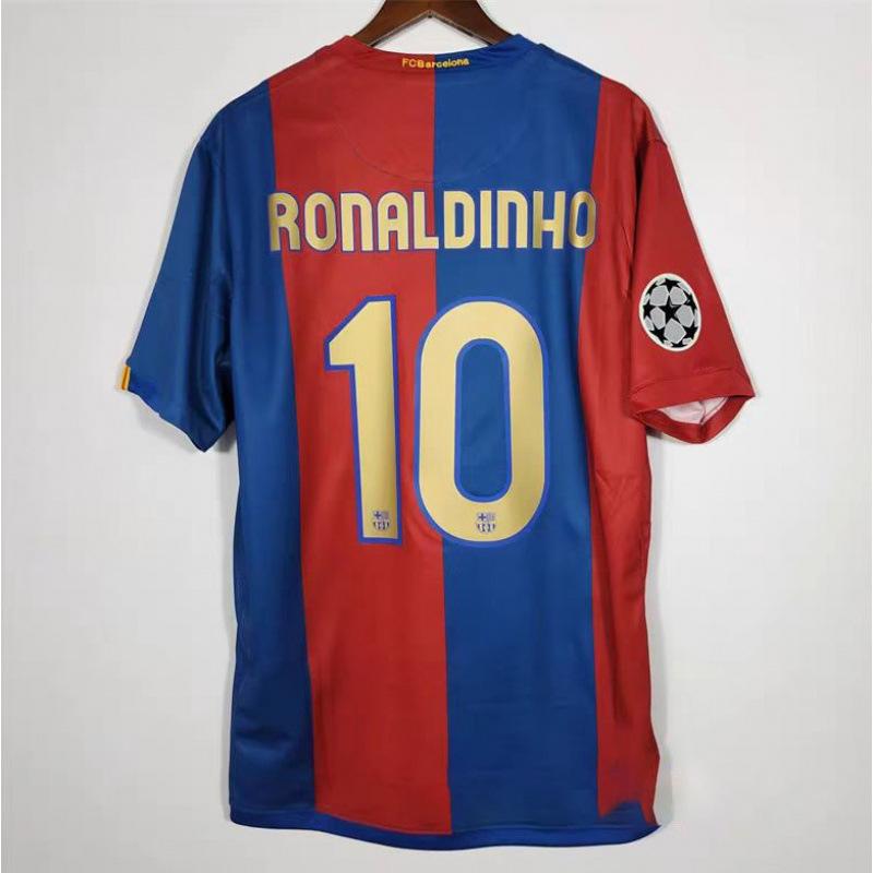 Vintage Trikot Fußballtrikot Trainings trikot Klassischer Sternendruck Verein AC Barcelona C Romesi Trikot