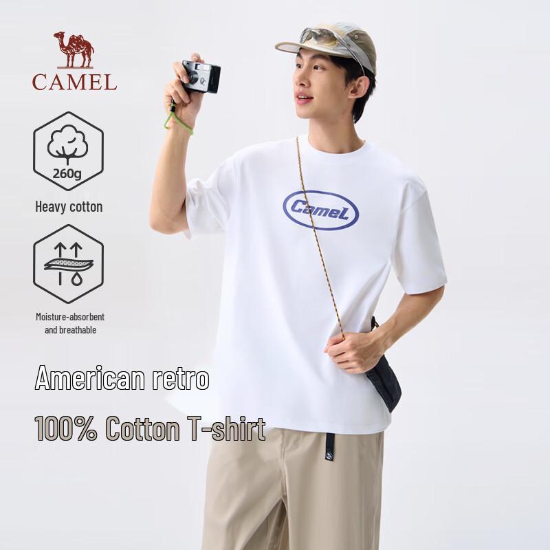 

CAMEL Men s American Retro Heavyweight Cotton T-shirt 2XL