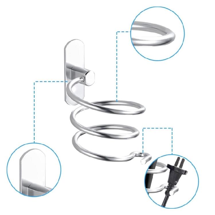 Hairdryer Organizer Blow Dryer Stand Hair Dryer Rack Wall Mounted Hair Care Tool