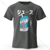 Japanese Soda Pop Anime Printed 100% Cotton T-Shirt, Ultra Soft Round Neck Short Sleeve Tee for Men & Women
