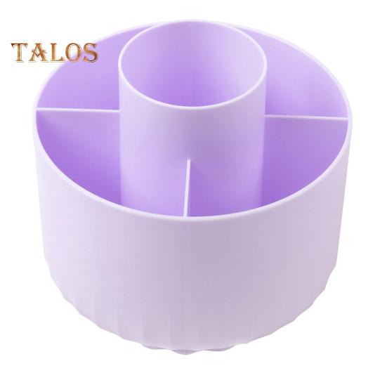Makeup Brush Holder Cosmetic Storage Box 360-Degree Rotatable 5 Slot Design Large Capacity Pencil Case Desktop Organizer