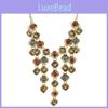 Ethnic Style Simulation Gemstone Decoration Tassel Design Women Necklace For Boho Jewelry Enthusiasts