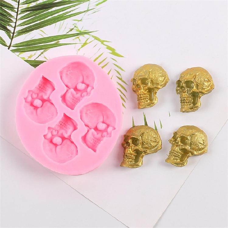 Silicone Baking Molds Detailed Skull Shaped Cake Moulds DIY Chocolate Mould