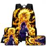 3Pcs Set Kids Backpack With Crossbody Bag & Pencil Bag,Cartoon NARUTO School Bags For Age 5-9,Lightweight For Boys and Girls.