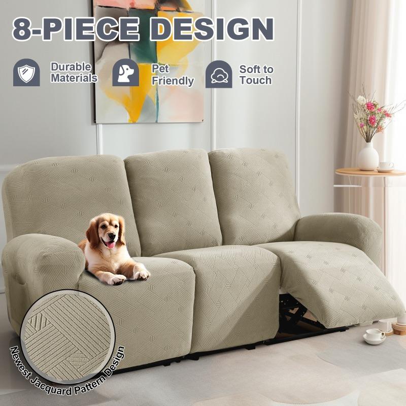 3 Seater Stretch Thicken Recliner Sofa Cover Relax Armchair Couch Slipcovers Non-slip Furniture Protector Living Room Decor