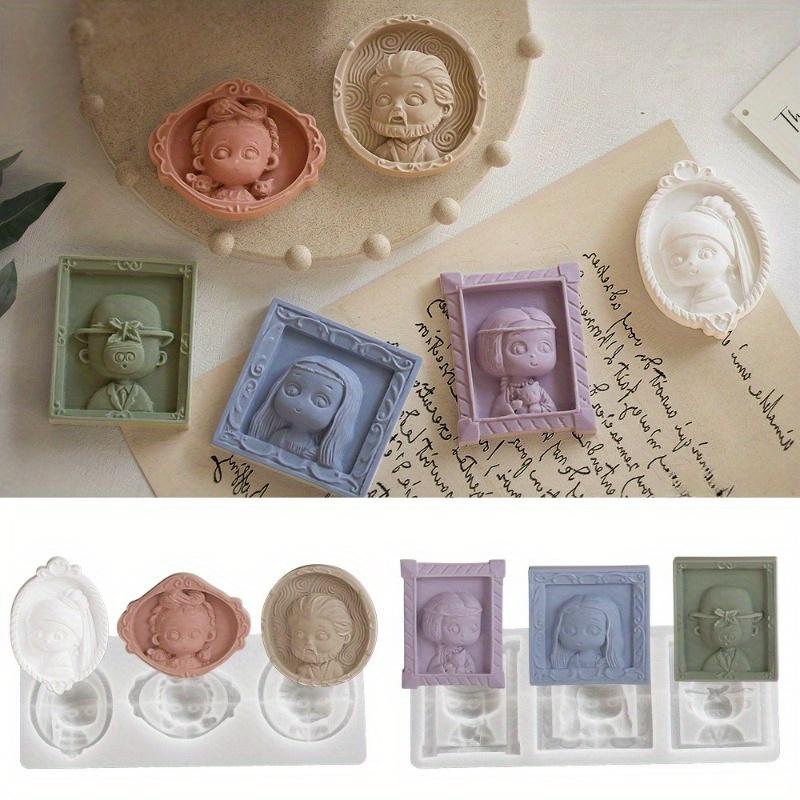 Dropping Resin Relief Semi Three-dimensional Portrait Refrigerator Sticker Aromatherapy Gypsum Hanging Silicone Mold House Goods