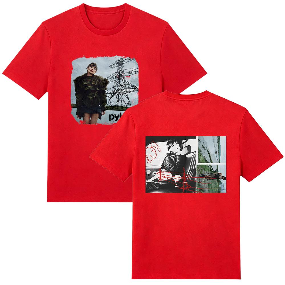Camiseta de Algodón de Alta Calidad Verano Beabadoobee Pylon La Portada del Álbum Estampado de Dibujos Animados Camisetas Unisex Comodidad Cuello Redondo Manga Corta Tops