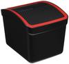 CARMATE Car Trash Can with Red DZ309 Weight, Carbon-look,