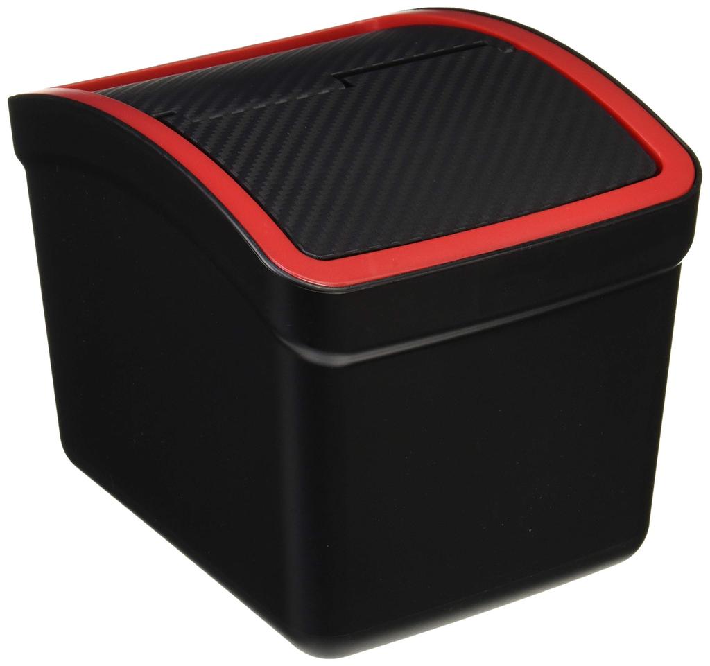 CARMATE Car Trash Can with Red DZ309 Weight, Carbon-look,