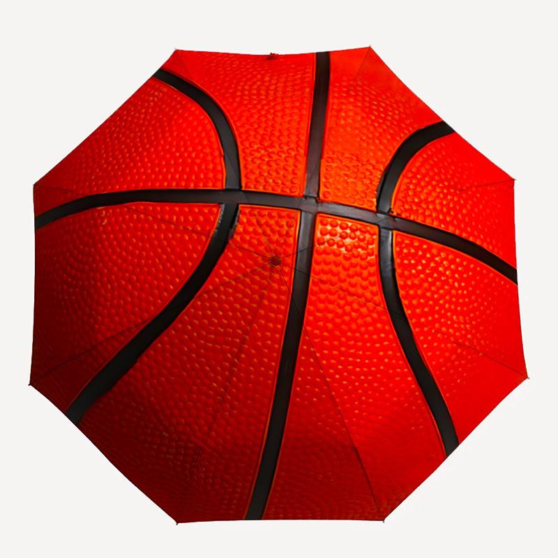 1 Stück Basketball Sport Automatisches Öffnen/Schließen Regenschirm mit Faltfunktion Kompakter Reise Regenschirm, Leichtes Design, für den Weg zur Arbeit015