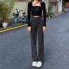 Autumn 2024 Women's High Waist Slim Jeans - Straight, Wide-Leg Fit for Spring & Fall