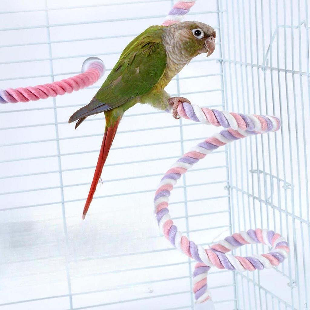Adjustable Rope Perch for Bird Cages, Climbing Toy Parakeet and Parrot