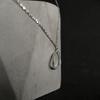 Silver Necklace with Cubic Zirconia, Item Weight 2.1 G (2186984)