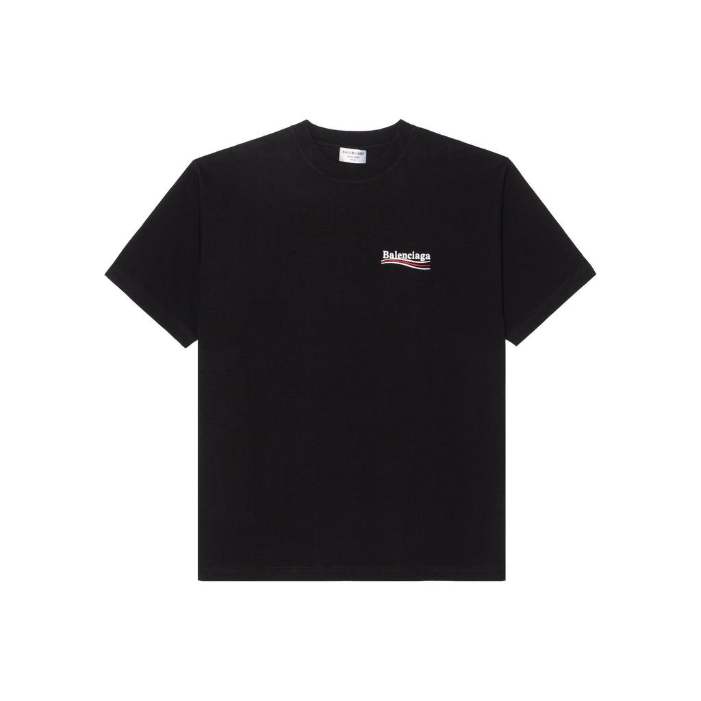Balenciaga Czarny Polityczny Kampanijny Oversize T-shirt 'Czarny/Biały' 641655TKVJ11070