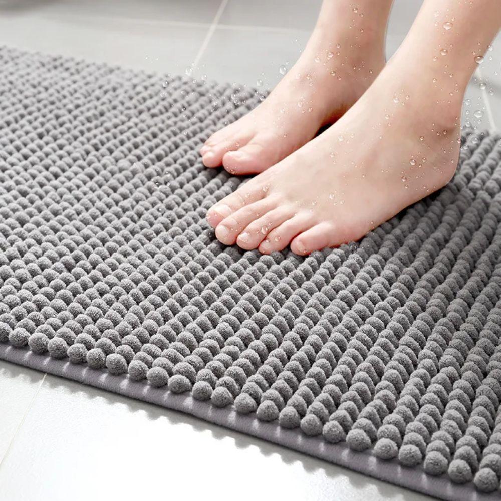 Washable Bath Rug Non-slip Living Room Carpets Easy To Clean Chenille Bathroom Mat  Bedroom
