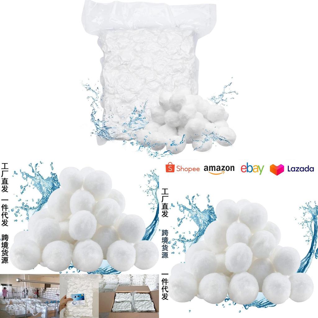 Water Filtration Media With White Fiber Ball For Pool And Aquarium Purification