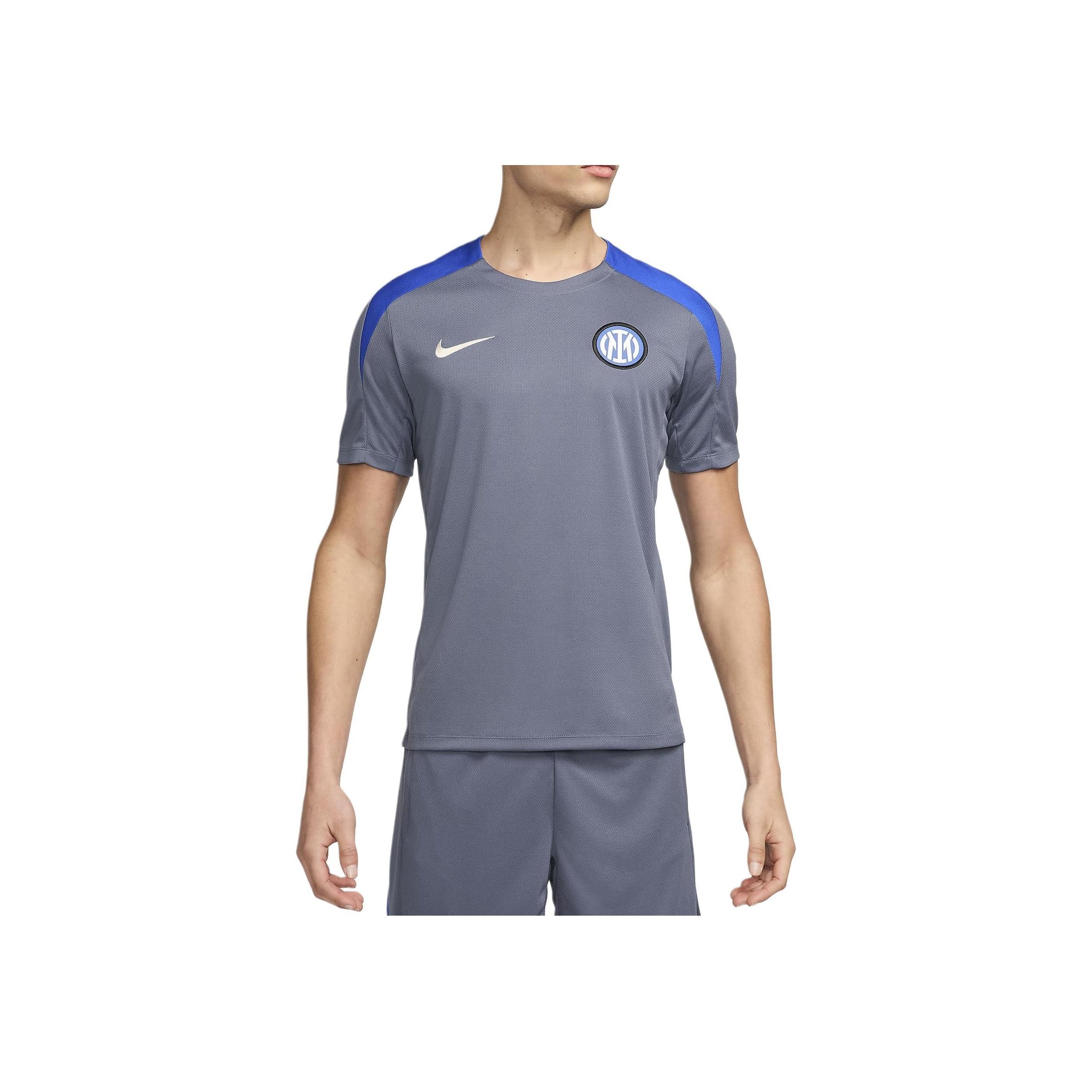 

Nike Футболка Inter Milan Dri-FIT Strike с круглым вырезом, облегающая, влагоотводящая, легкая, удобная, с коротким рукавом, мужская, цвет синий-серый FN9817-491 S