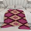 Geometric Pattern Blanket Microfiber Flannel Cover Blanket Bedroom Living Room Sofa Soft And Comfortable Home Decoration