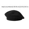 Personality Mohair Knitted Beret Hat Solid Color Harajuku Wool Painter Hat Warm Fluffy Knitted Octagonal Cap Streetwear