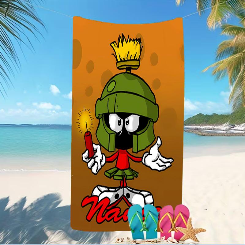 Customizable personalized beach towels Marvin the Martian themed designs.Suitable for the beach, yoga, sports;ideal as beach accessories