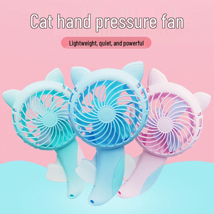 

Handheld Cartoon Cat Fan: Cute Summer Cooling Toy Large