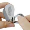 40X Illuminated Jeweler Loupe with LED UV Light Magnifier Optical Glass Metal Body for Jewelry Appraisal and Watch Repair