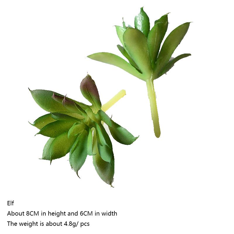 12pcs PVC Succulents Plants Green Faux Succulent Plant for Home Garden Small Bonsai Decor Flower Desktop Plants
