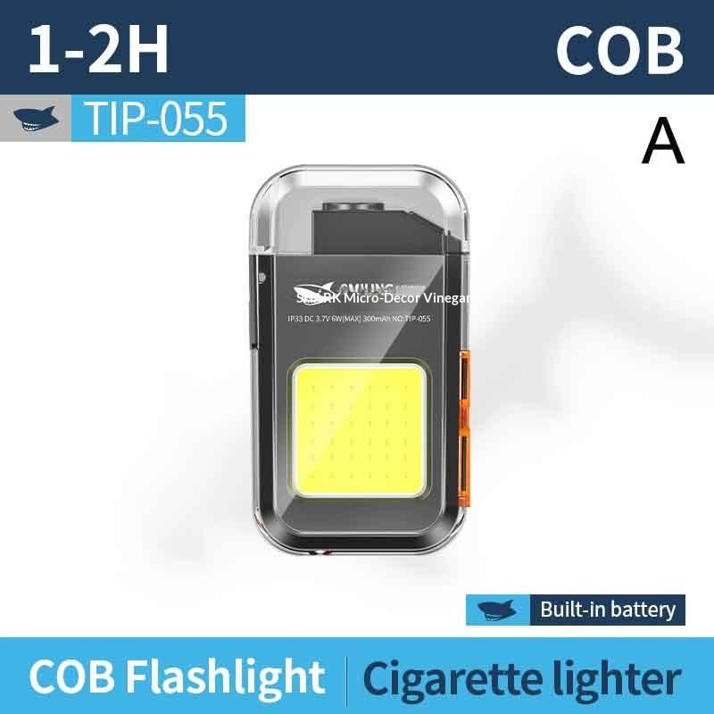 Thermal Wire Lighter With Flashlight Windproof Cigarette Light Portable Type-C Rechargeable Edc Flashlight For Outdoor Emergency