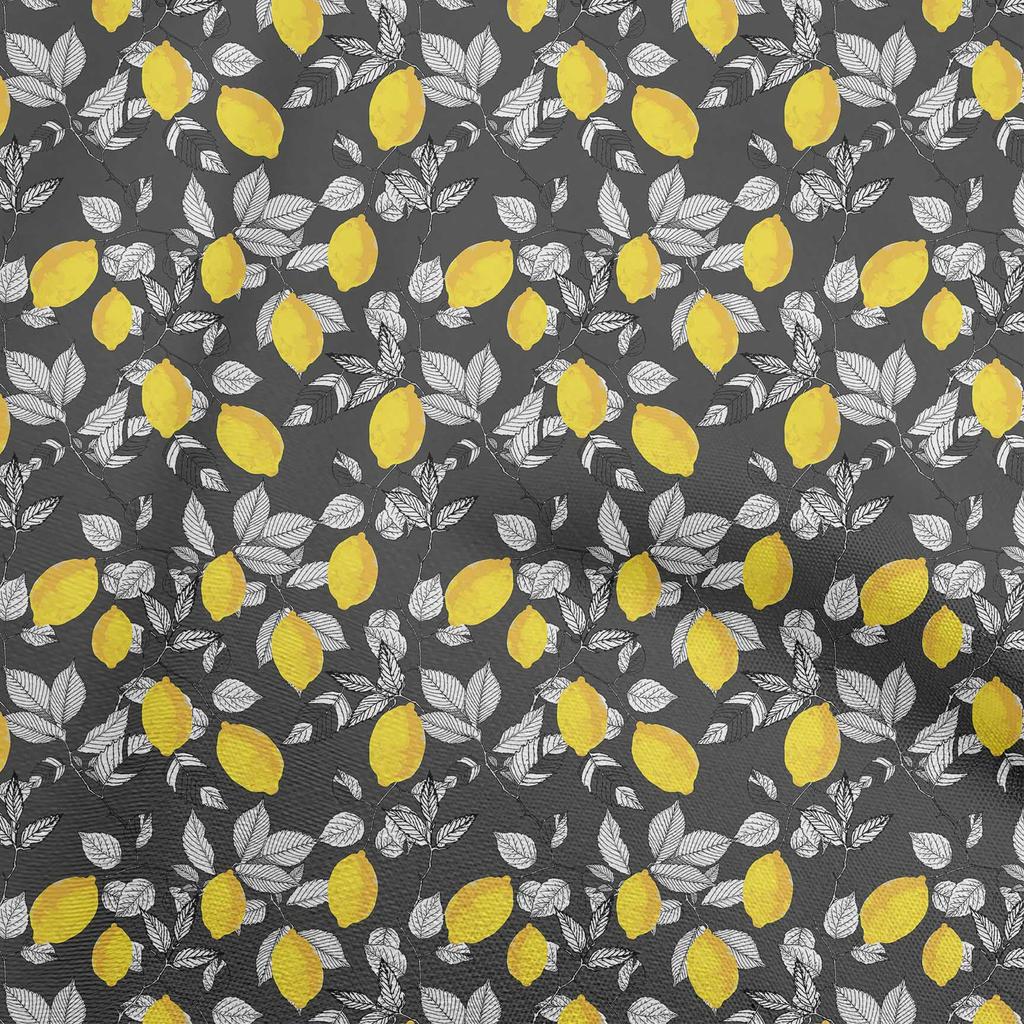 oneOone Popelina de Algodón Gris Polvoriento Tela Material para Vestido Estampado de Hoja Tropical Tela por Yarda 42 Pulgadas