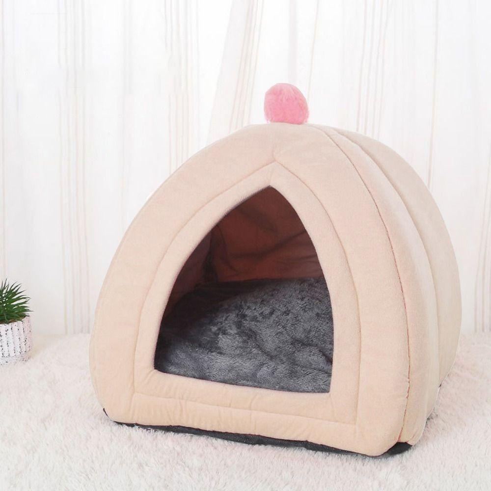 Soft Semi-enclosed Cat Villa Warm Cat Sleeping House Creative Cats Cave Bed  Indoor