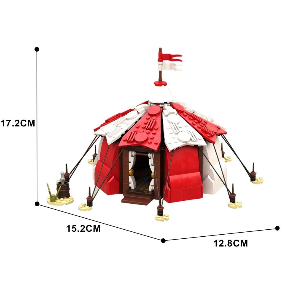 Buildmoc Ideas Medieval Viking Tent Castle Building Blocks Toys for Children Christmas Kids Gifts 655PCS