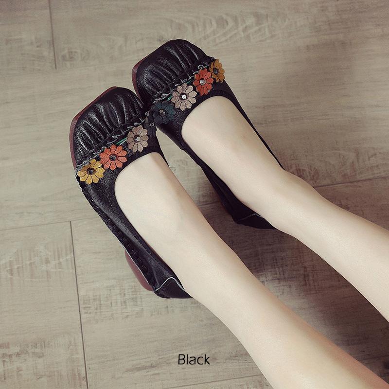 

Genuine Leather Women Shoes Casual Luxury Brand Ladies Loafers Moccasins Soft Breathable Slip On Female Boat Shoes Plus Size 35