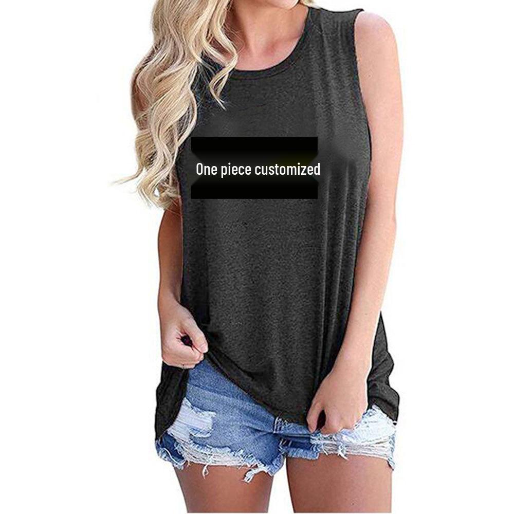 

Однотонный жилет - Европейский и американский стиль L темно-серого