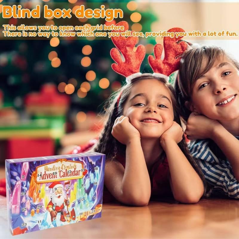 24 Countdown Day Calendar For Christmas Artificial Crystal Set Toy For Kids Gift