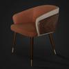 Modern Leisure Dining Chairs Simple Creative Ins Home Furniture Nordic Restaurant Solid Wood Chair Leather Art Backrest Stool