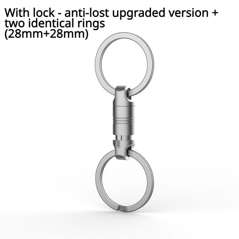 Titaniumlegering Auto Anti-Verloren Sleutelhanger Universele Verbinding Sleutelhanger Ring Ketting Draagbare Drukknoop Man Taille Gemonteerd EDC Accessoires