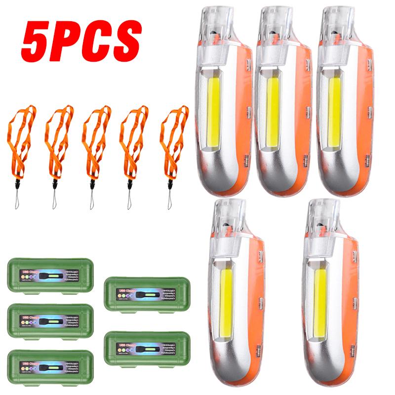 Whistle High Decibel Survival Whistle Flashlights USB Rechargable Hiking Camping Whistle Torch  Whistle Emergency Survival Tool