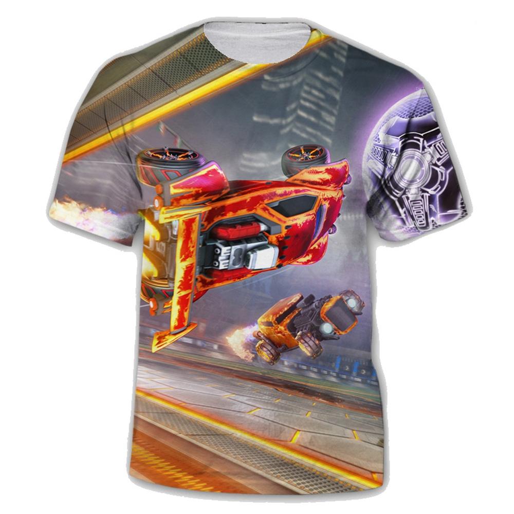 Kreativní design hry Rocket League, cool a módní tričko s neformální osobností