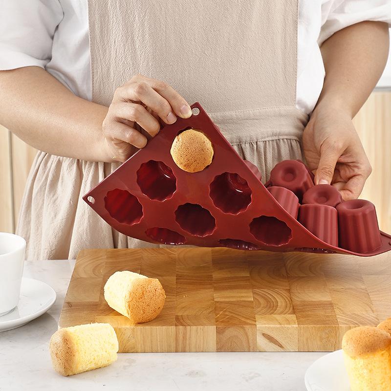 15-dílná silikonová forma na cannelé, formy na dorty, formička na cupcakes a muffiny, nepřilnavá forma na pečení cannelé, forma na pudink, pro kuchyňské doplňky