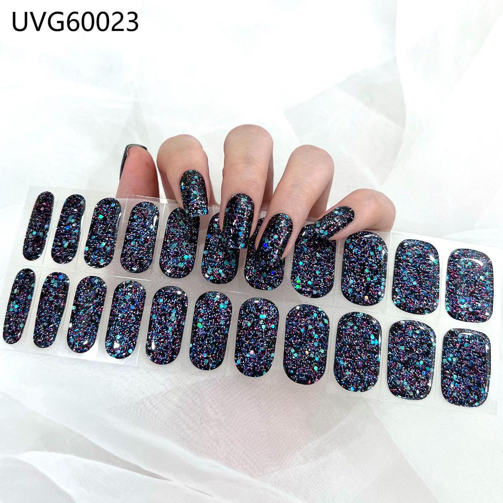 Transparent Nude UV Gel Nail Art Stickers: Semi-Cured, Semi-Baked Manicure Sheets