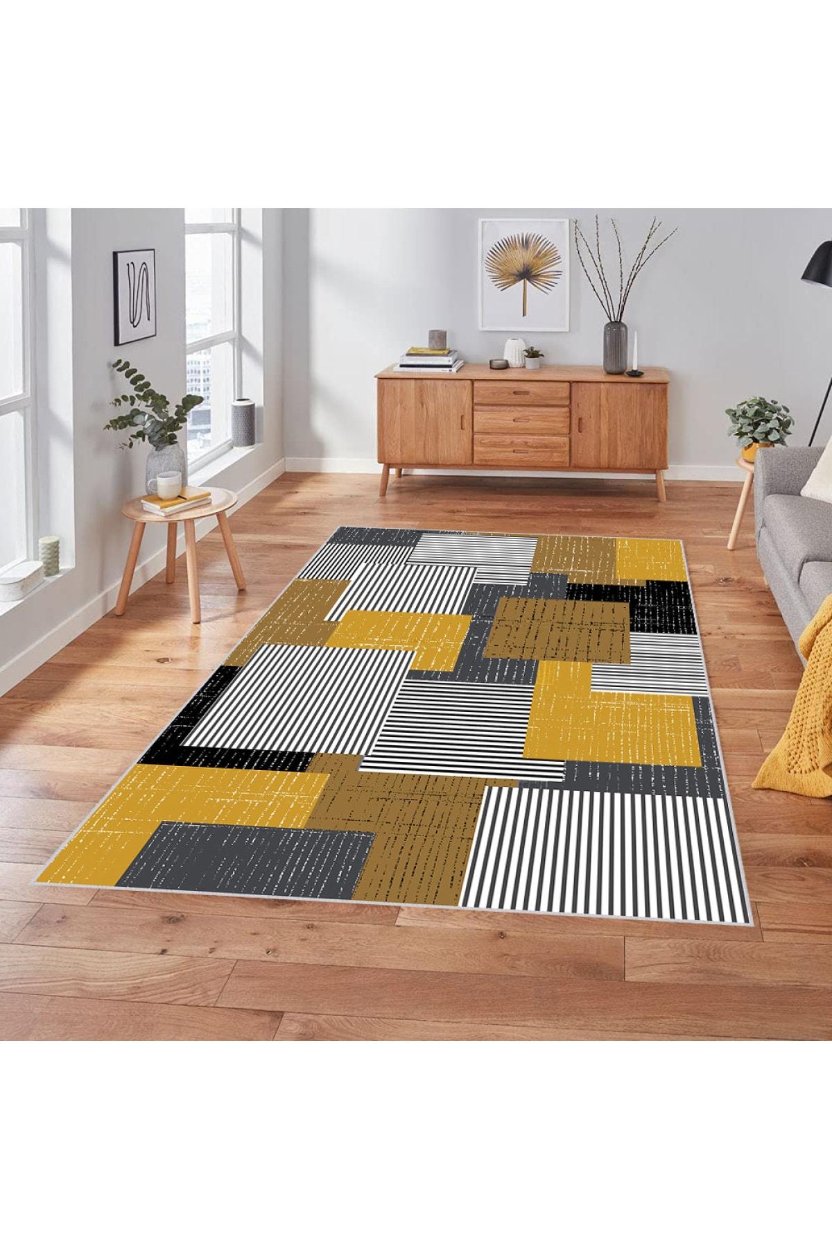 

Моющийся ковер с принтом Rovigo Home RVG1843-SM414 50x80 жёлтый